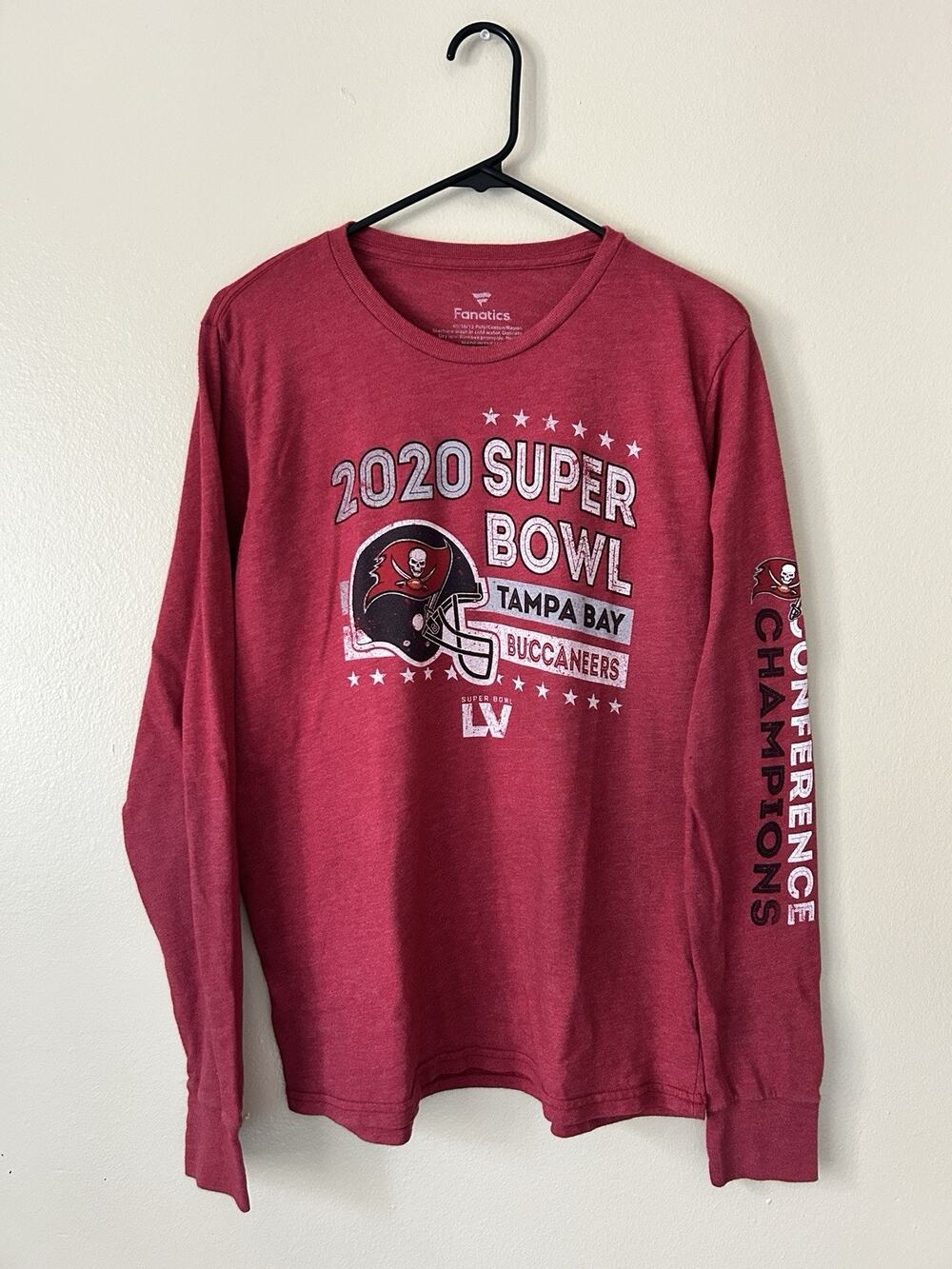 Tampa Bay Buccaneers 2020 Super Bowl LV Long Sleeve T-Shirt Men's M Fanatics